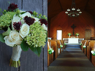 white and green bouquet