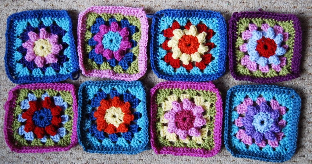 JuliaCrossland Popcorn Flower Granny Squares Tutorial