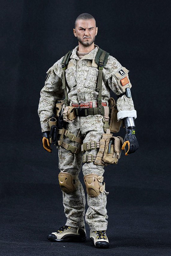 Tan Helmet w/NVG Set 1/6 scale toy Navy Seal Rifleman 