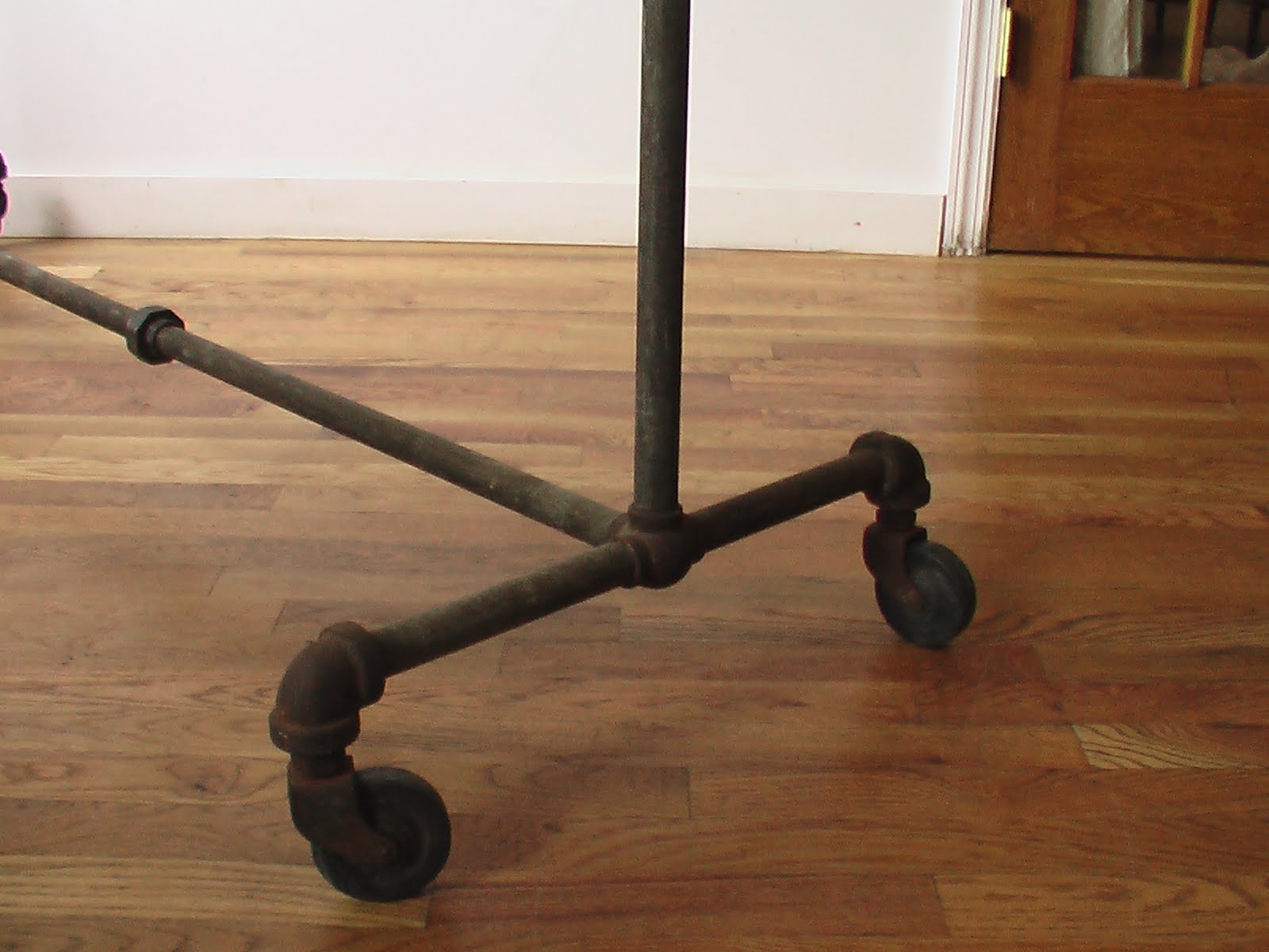 to Furnish Green Vintage Metal Clothing Rack