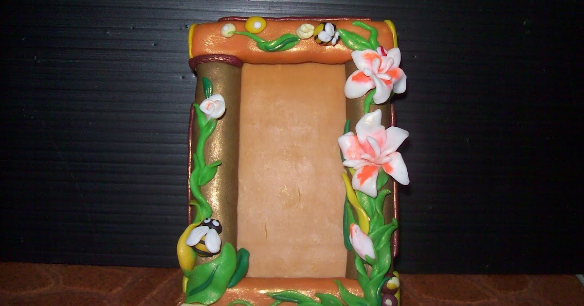 Claystationyong Photo Frame make with polymer clay/handmake