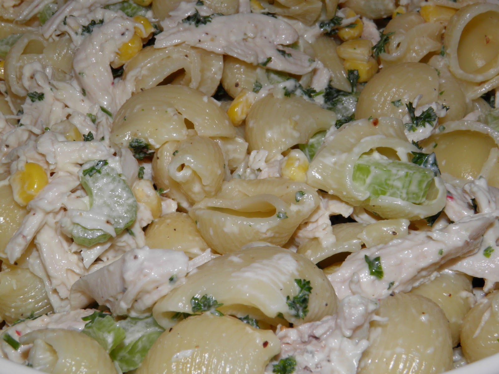 Anna's Cooking Adventure 20100523 Shredded Chicken Pasta Salad