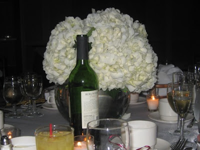 White Wedding Reception Flowers. Our table with fresh white