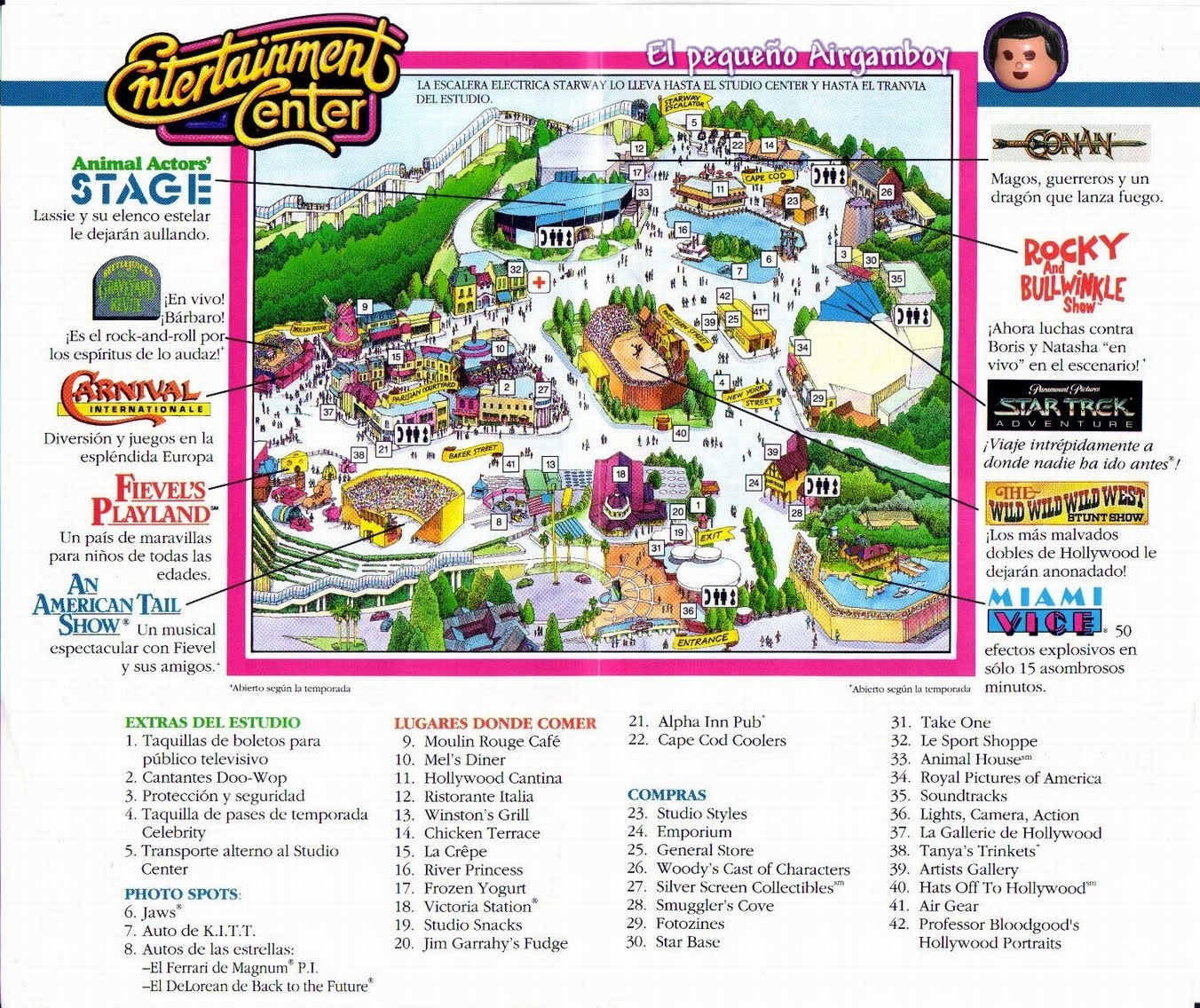 universal studio hollywood map