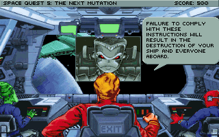 Space Quest V screenshot: WD-40 threatens the Eureka