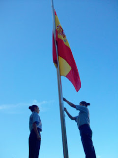 Acto de izado de Bandera en el renovado Escuadrón de Vigilancia Aérea Número 1.
