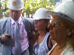 La Diputada Raquel Herrero junto al Ministro Chain recorre las obras del Pque. Chacabuco