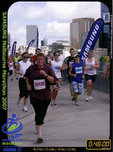 Almost finished the 5.5km in the Melbourne Marathon