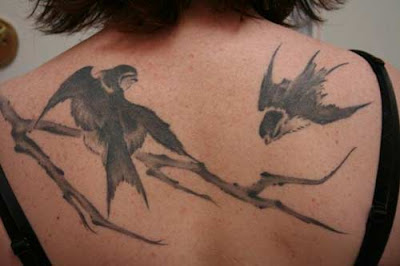 Bird Tattoo On Back