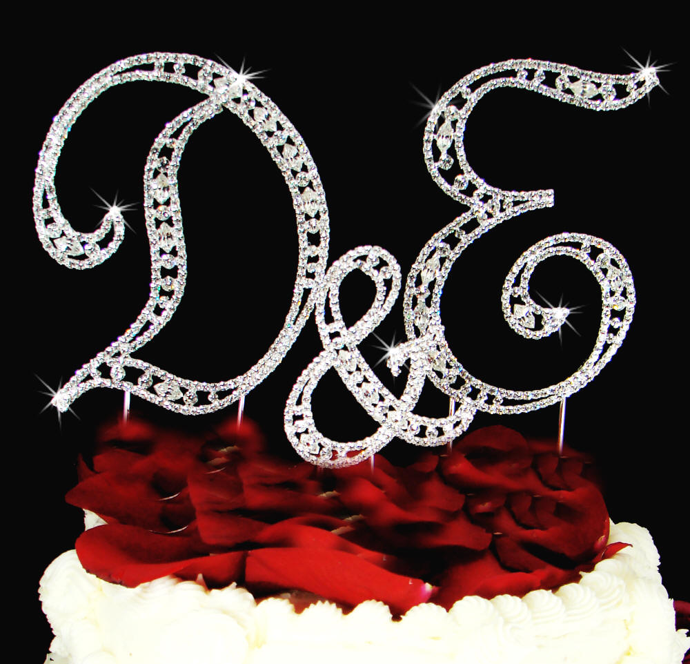 wedding cake toppers: Initial Cake Toppers Wedding