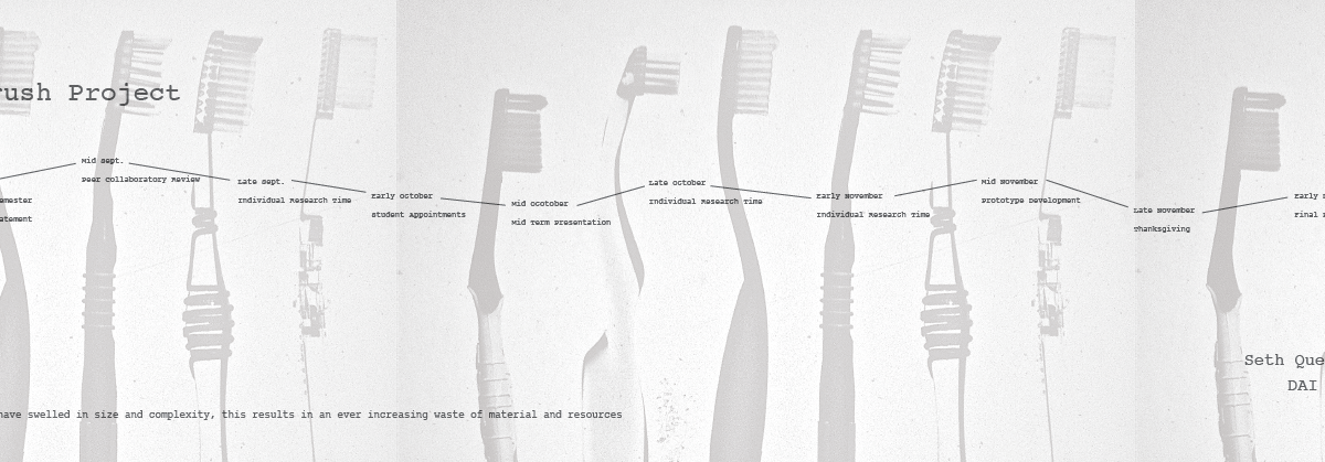 Designing the Toothbrush: timeline