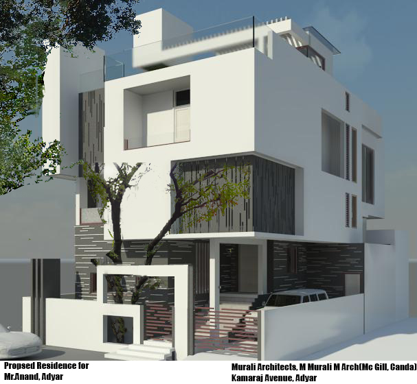 murali architects proposed residence for mr anand and family at