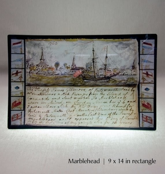 J.Covington*Design Decoupage Plates with Historic Sailing Scenes