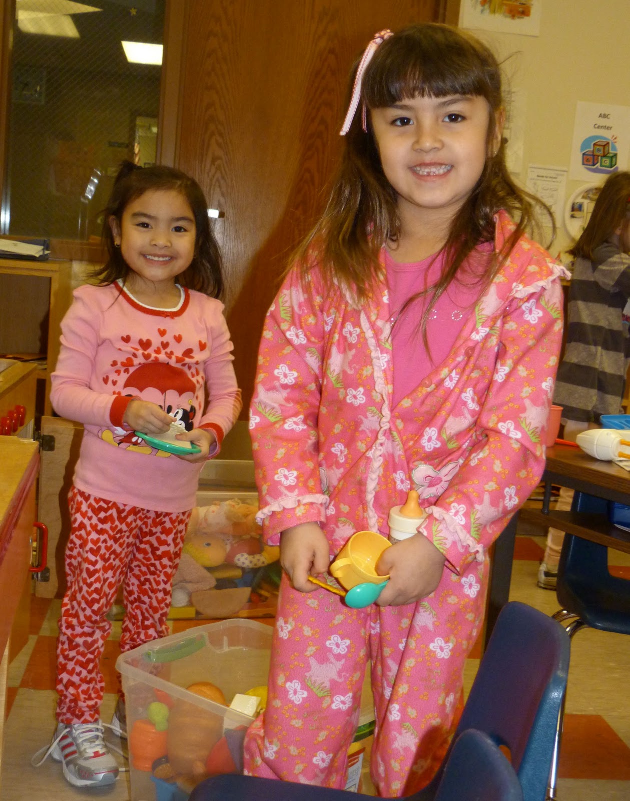 Saint Columbkille Parish Pajama Day in Kindergarten