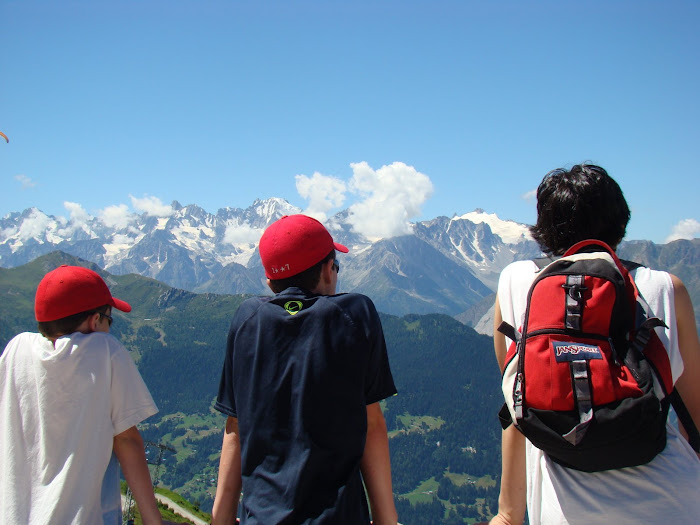 Looking out over the mountains in Verbier