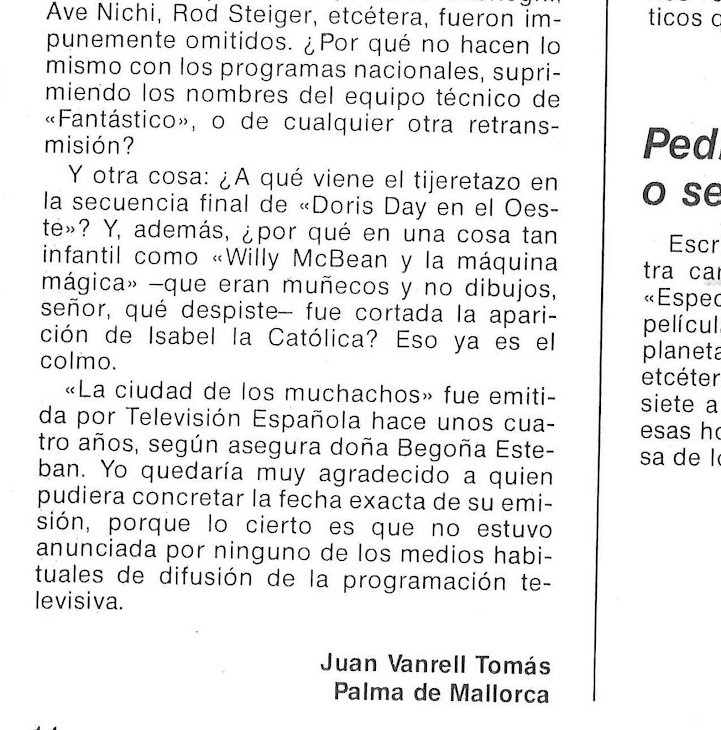 ¿LA CIUDAD DE LOS MUCHACHOS, EMITIDA POR TVE EN 1975?