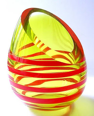 Unique oval glass vase, Vase, Handicraft Design, Glass Handicraft, Collection