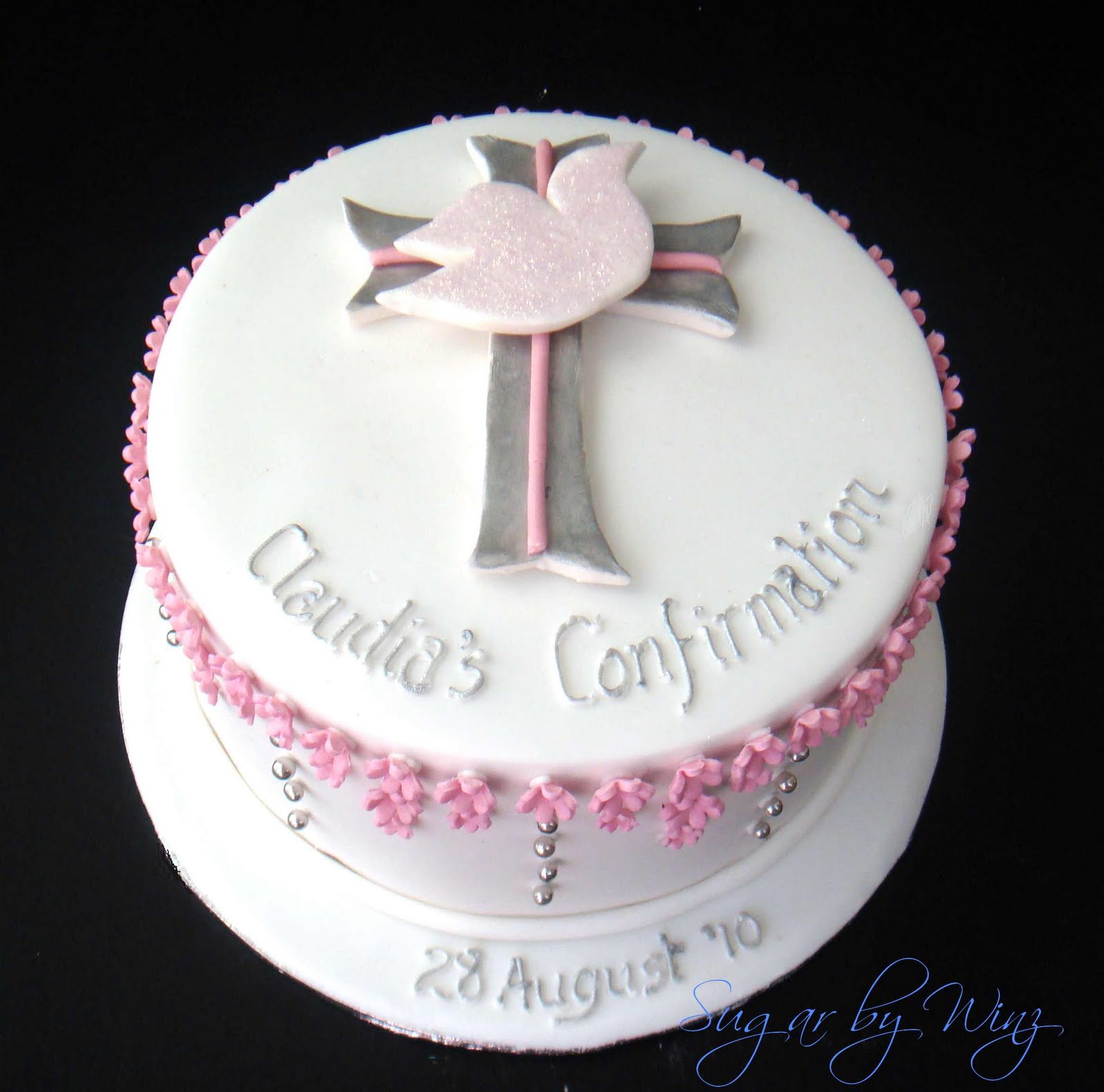 Girl Baptism Cake bolos decorados Pinterest Baptism