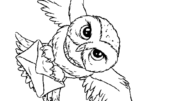 Free Coloring Pages: Harry Potter Owl