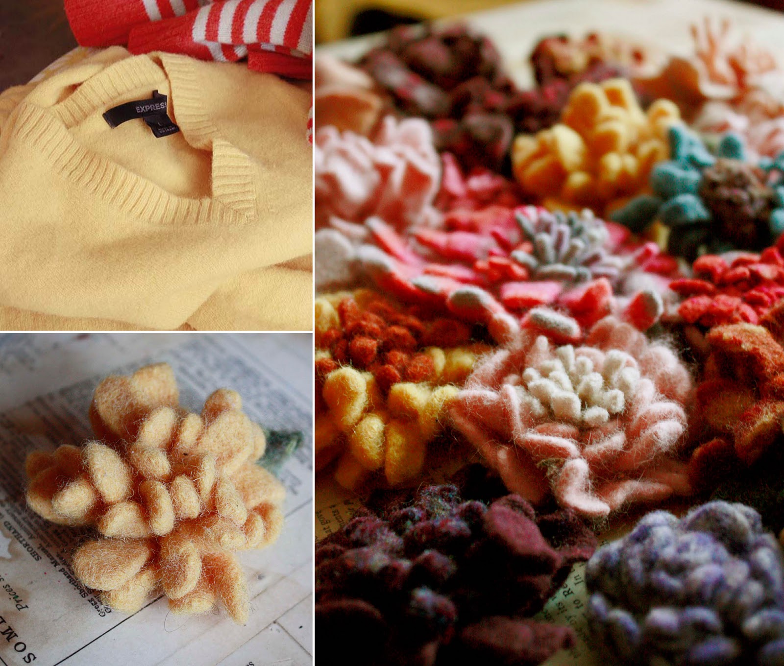 Friday Flowers Making Sweater Felt in the Washing Machine Aunt Peaches