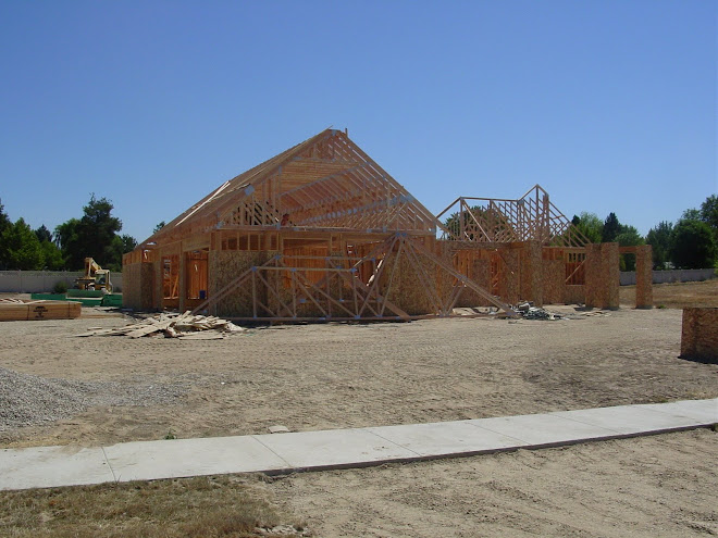 Above the garage trusses