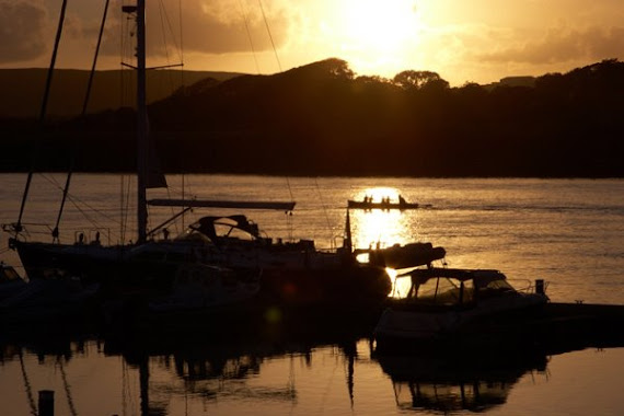 Un coucher de soleil sur le Marina