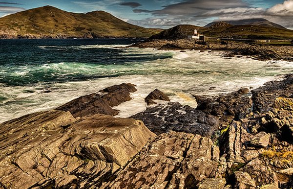 Esou richteg well beim Liichtturm vun Valentia Island