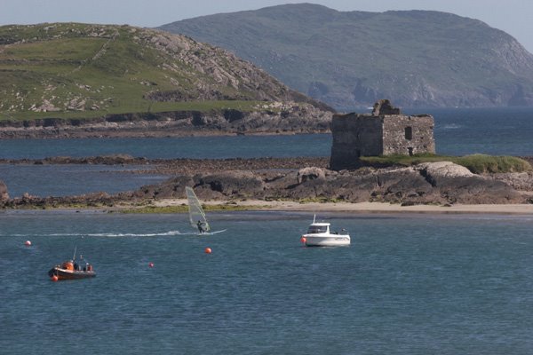 Mc Carthy castle sur la plage de Ballingskellig, les superbes plages du Kerry