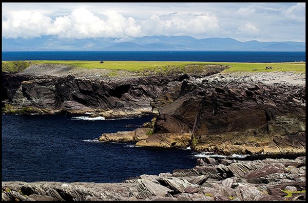 Een Deel vun der Valentia Coast, hei eng wonnerbar Plaats fir Foto'en an ze spaze'eren