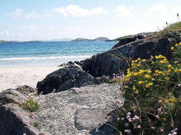 Derrynane beach, eng vun den Plagen vun Caherdaniel