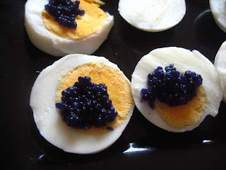 Caviar on Hard Boiled Eggs Antipasto by Saeid @ Whats for Dinner?