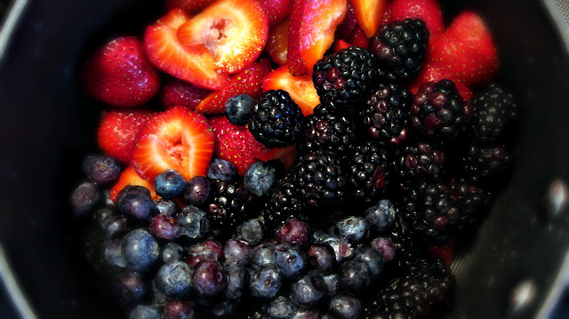Fresh Berry Compote with Real Whipped Cream l SimplyScratch.com