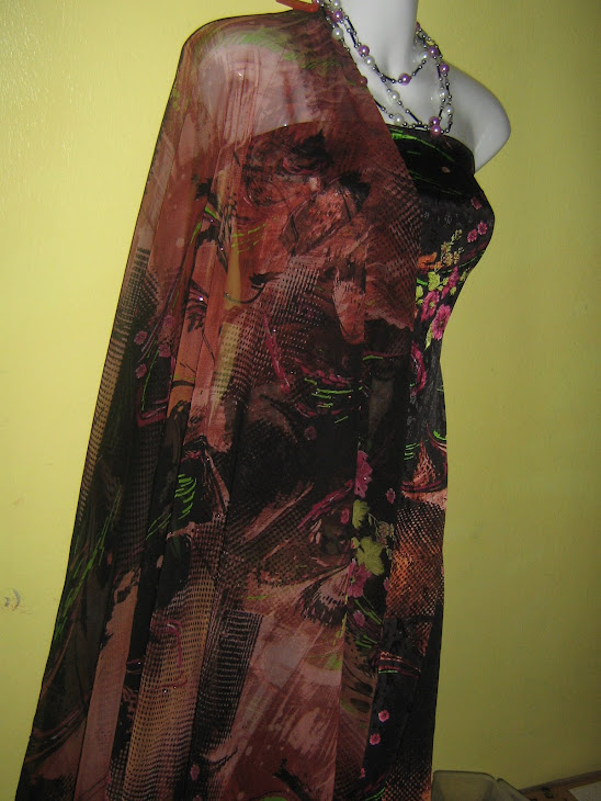 ACAC 1012D: ARIA CHIFFON M/W ARIA CREPE, 2M+2M, BHG BAJU BERMANIK, JARANG & PERLU LINING