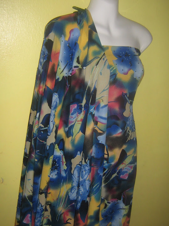 C 1050B: CHIFFON BY ZOHRA, 4 METER, BERMANIK, TIDAK PERLU LINING