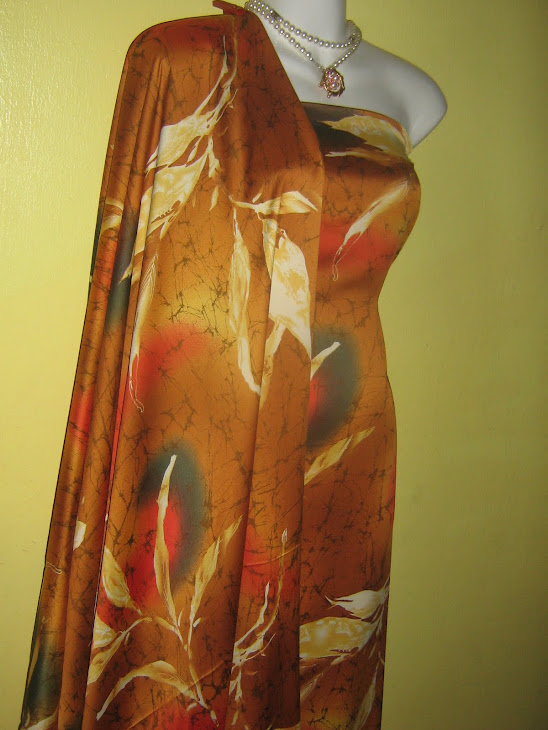 CC 887D : CHIFFON CREPE KELANTAN SILK PASIR MAS, 4 METER