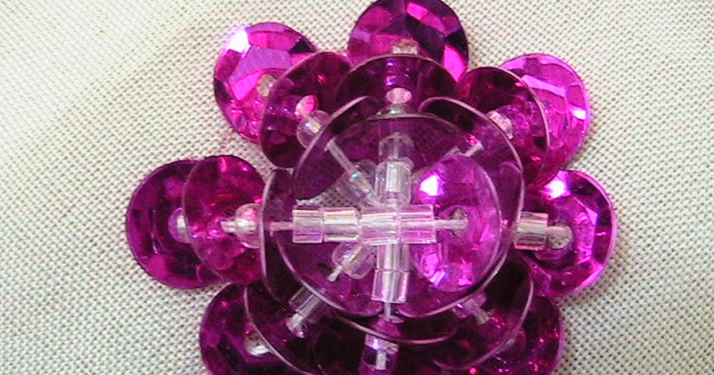 Handmade Shop and Free DIY Embroidery Tutorials How to Sew Sequin Flower 2