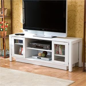 Entertainment Centers and TV Stands - White TV Stand/ Media Console