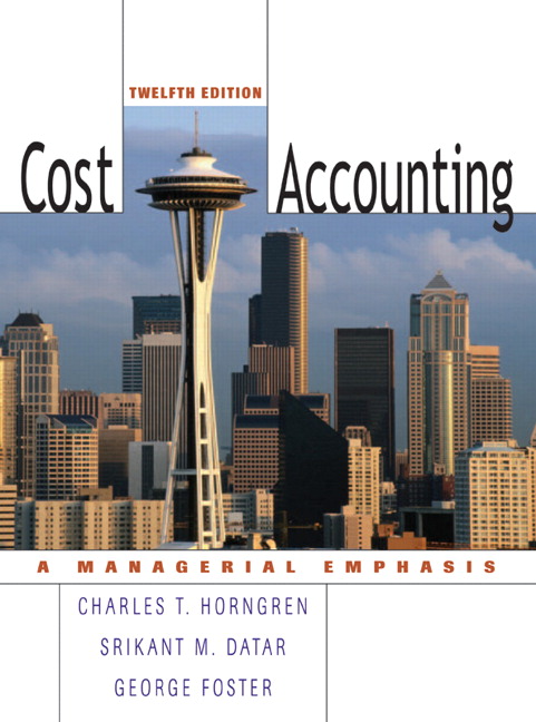 cost accounting a managerial emphasis horngren 13th edition solutions manual Description solutions manual by charles t horngren, srikant m datar, and george foster, madhav v rajan, and christopher ittner provides instructors with answers to all end-of-chapter material. cost accounting a managerial emphasis horngren 13th edition solutions manual Description solutions manual by charles t horngren, srikant m datar, and george foster, madhav v rajan, and christopher ittner provides instructors with answers to all end-of-chapter material.