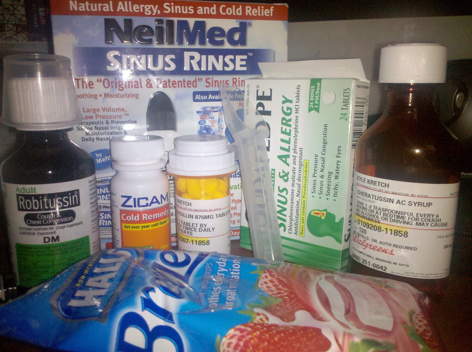 And got antibiotics, DOUBLE