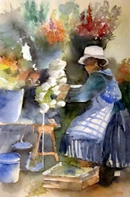 Aquarelle Marché aux fleurs