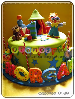 Circus Birthday Cakes on Olanos  Circus Themed Birthday Cake For Morgan