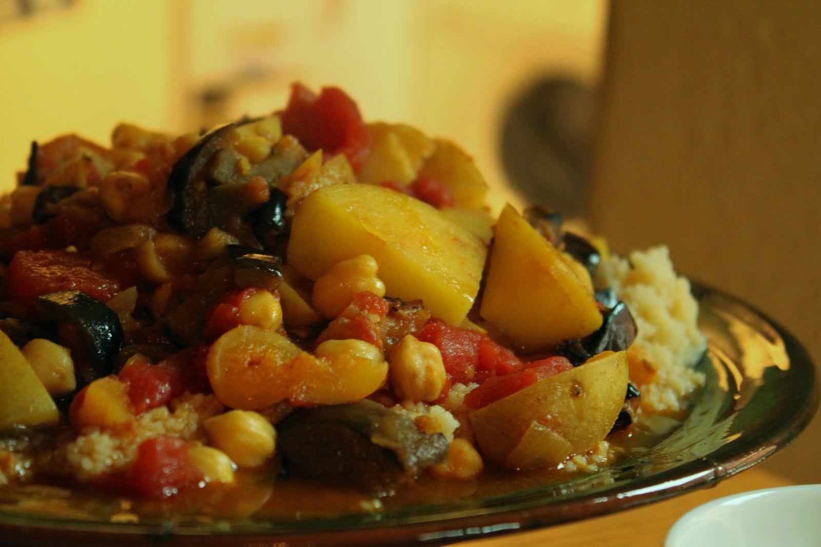 The Bite Size Kitchen Aubergine Tagine with Couscous