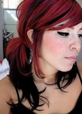 Useful idea Black emo girl with red hair does Topic opinion Black emo girl with red hair