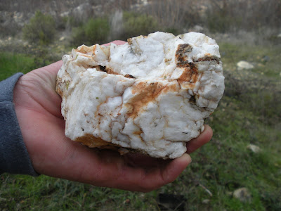 We came across an area that has these wonderful quartz rocks.