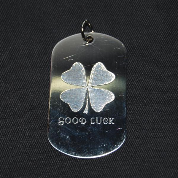 4 leaf clover dog tag