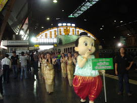 Parade in the train shed