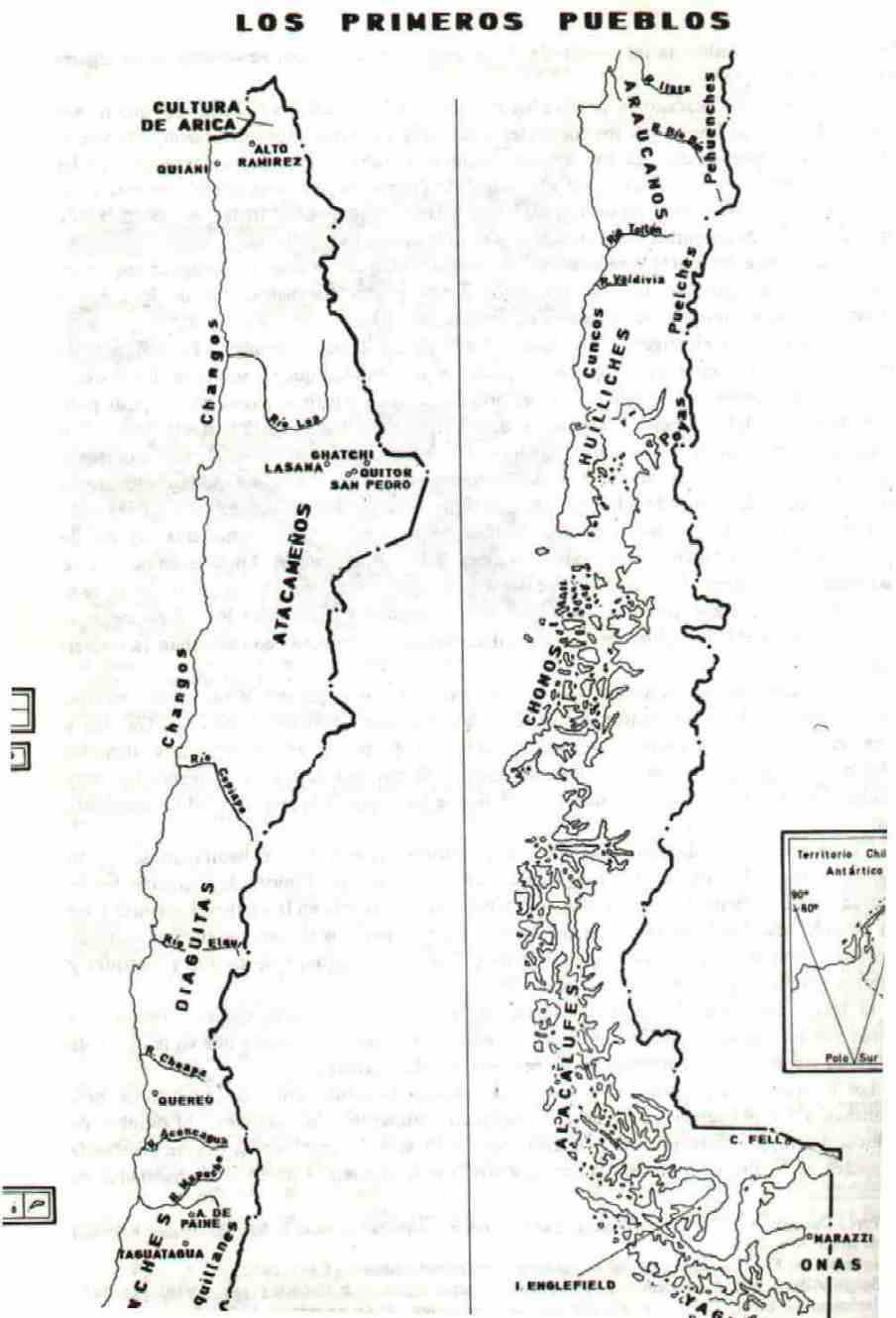 Mapa Mudo De Chile Pueblos Originarios