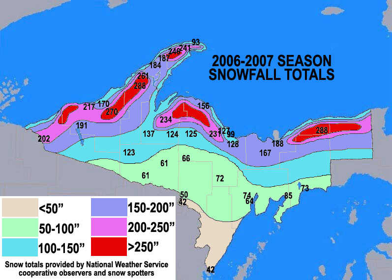 SNOWFALL TOTALS 2006-07
