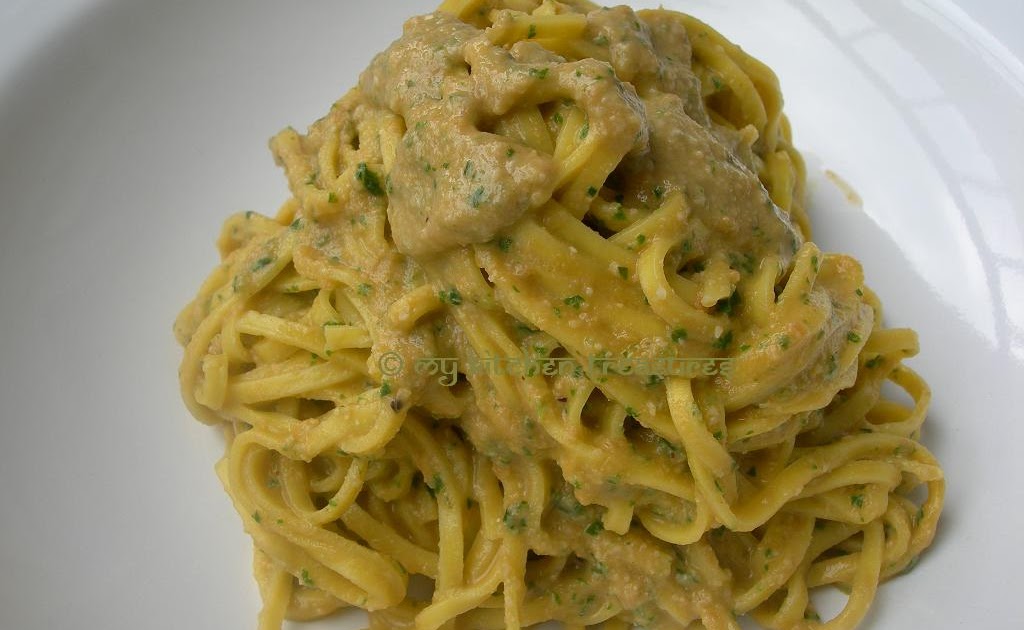 My Kitchen Treasures Tagliatelle con pesto trapanese