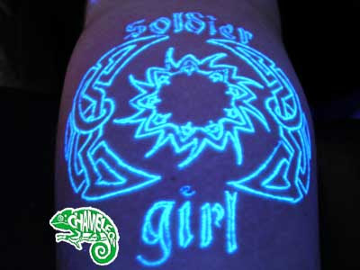 Nice Squid Blacklight Tattoo